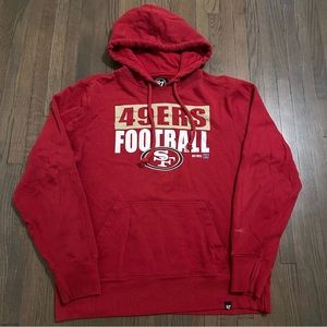 47 brand San Francisco 49ers Super Bowl red white pullover hoodie sweatshirt